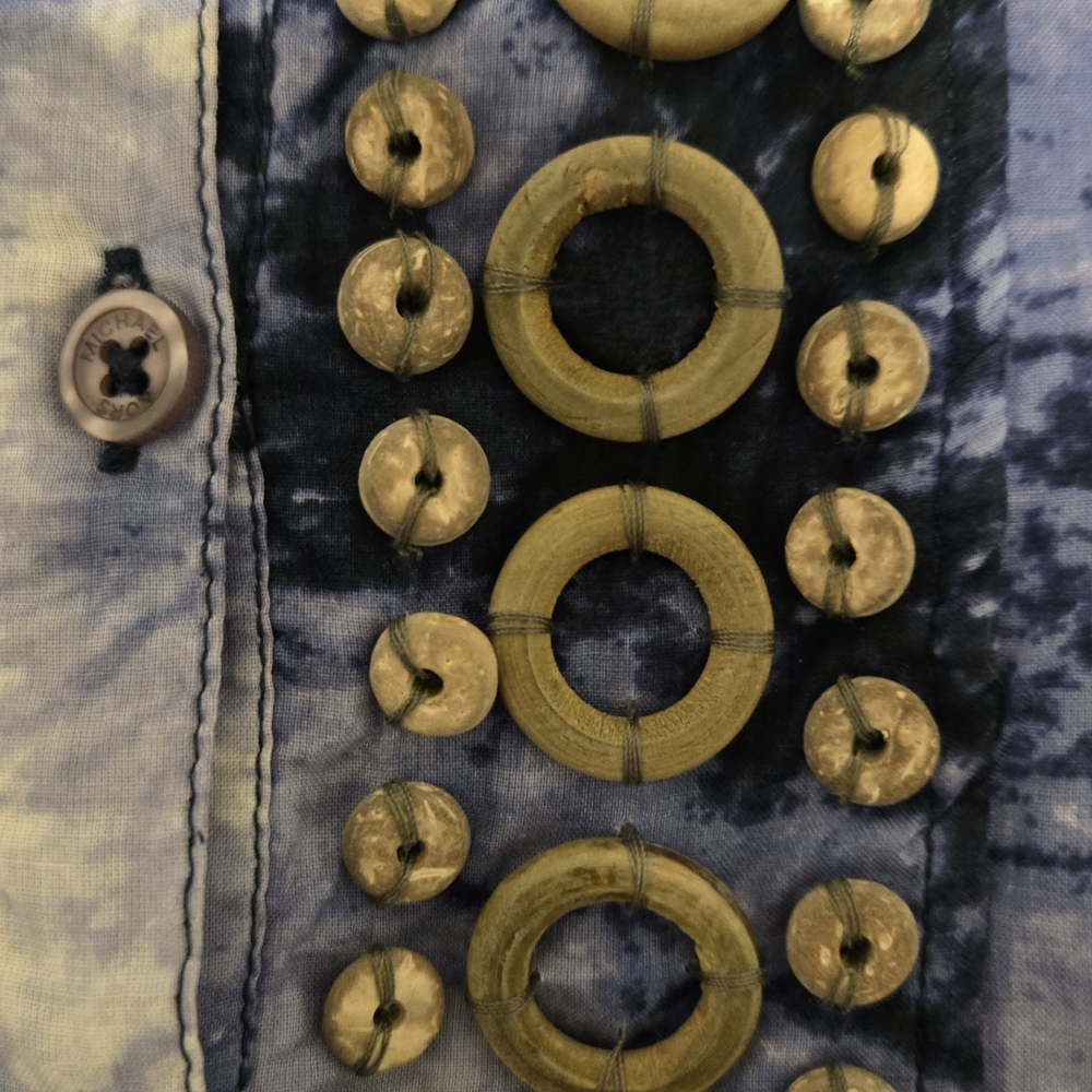 Michael Kors Cotton, Lightweight, Wood Circle Accents. Great For Vacation! - Picture 3 of 5